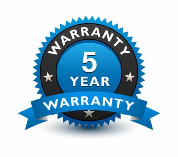 5 Year Warranty